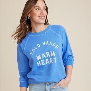 Maurice’s Blue Cold Hands Warm Heart Sweatshirt NWT